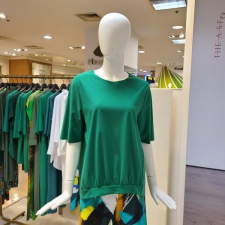 그린 언발 티셔츠