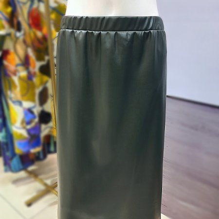 밴딩레더롱스커트2color