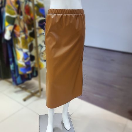 밴딩레더롱스커트2color