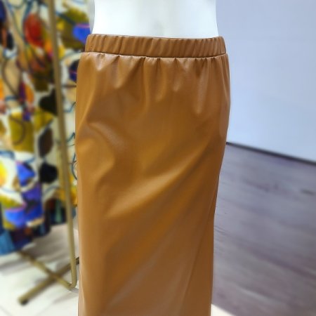 밴딩레더롱스커트2color