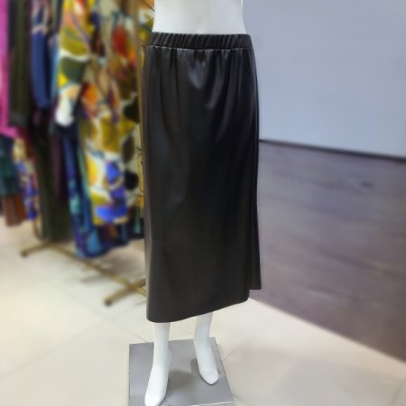 밴딩레더롱스커트2color