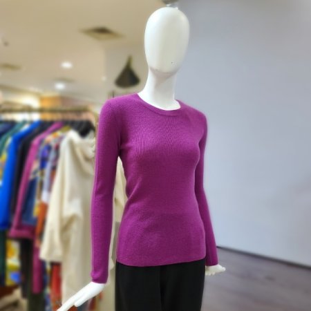 라운드넥심플니트티셔츠