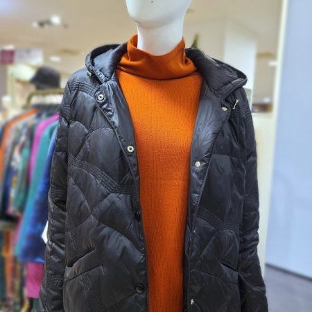 후드넥덕다운패딩점퍼