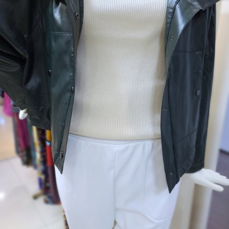 에코레더후드점퍼2color