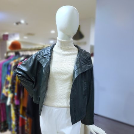 에코레더후드점퍼2color