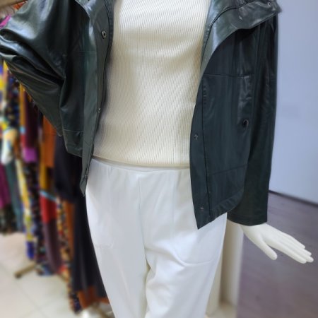 에코레더후드점퍼2color