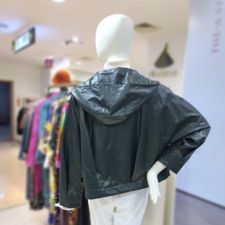 에코레더후드점퍼2color