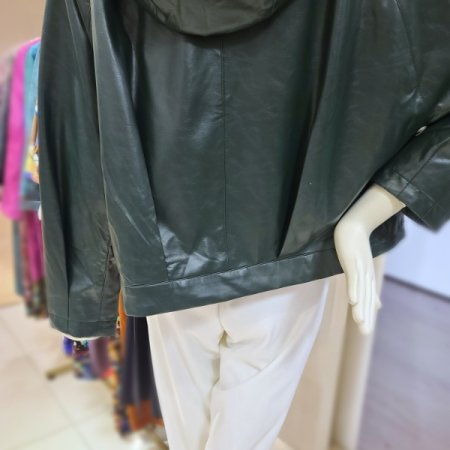 에코레더후드점퍼2color