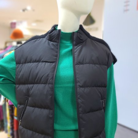 니트배색구스베스트2color