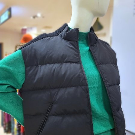 니트배색구스베스트2color