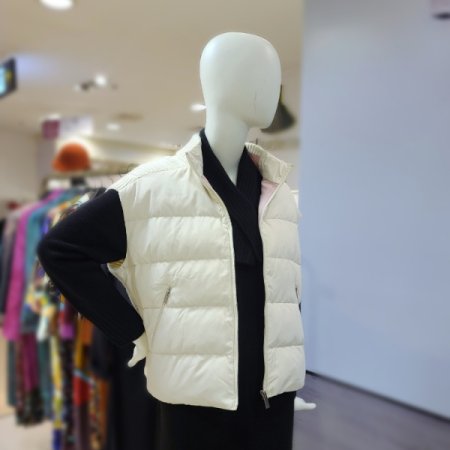 니트배색구스베스트2color