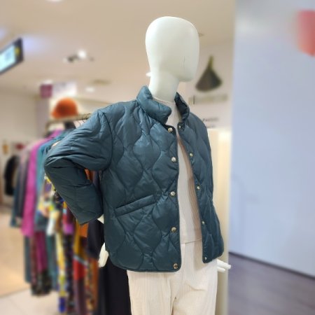 배색덕다운점퍼2color