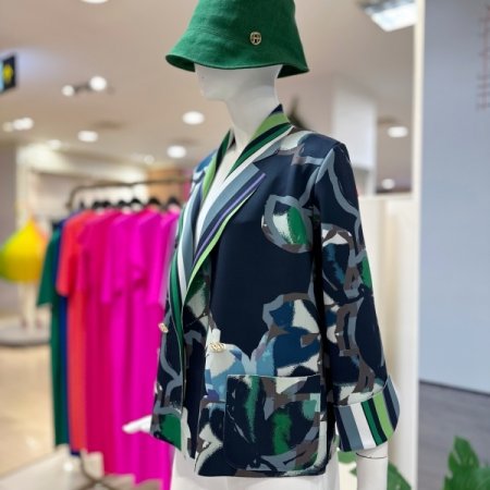 사각 리브카라 재킷