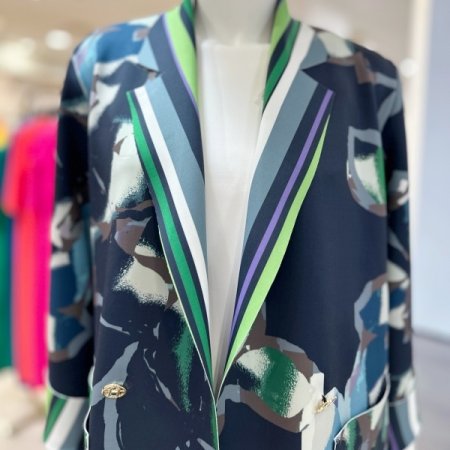 사각 리브카라 재킷