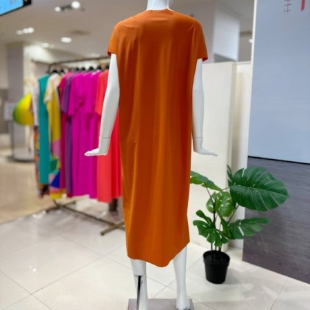 프린팅 포인트 롱 원피스