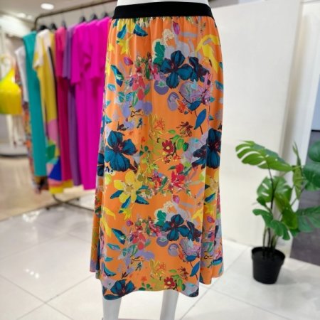 프린팅 롱 스커트