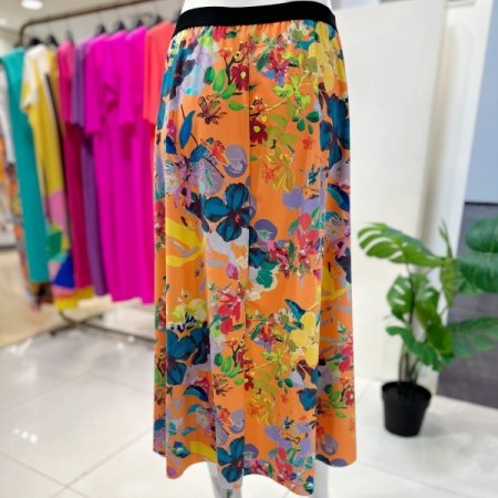 프린팅 롱 스커트