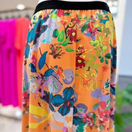 프린팅 롱 스커트