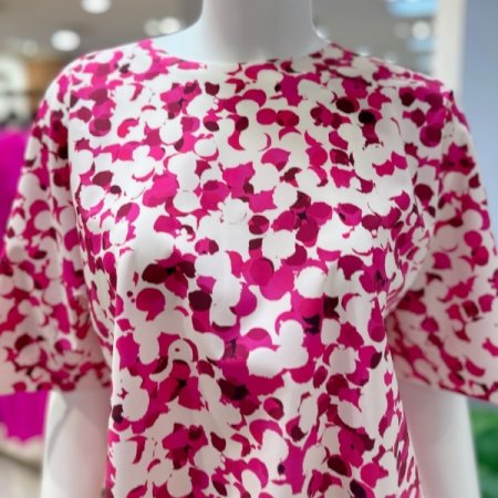 라운드 프린팅 블라우스