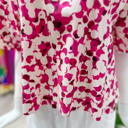 라운드 프린팅 블라우스