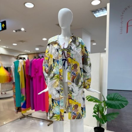 블루밍 롱 바람막이 점퍼