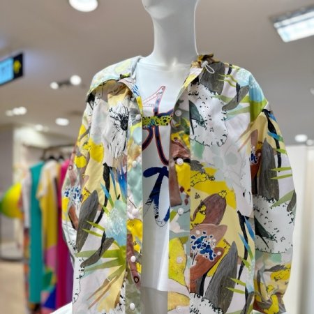 블루밍 롱 바람막이 점퍼