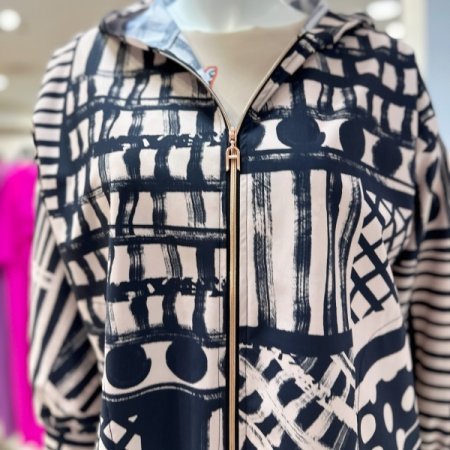 패턴 바람막이 점퍼