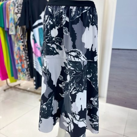 프린팅 롱 스커트