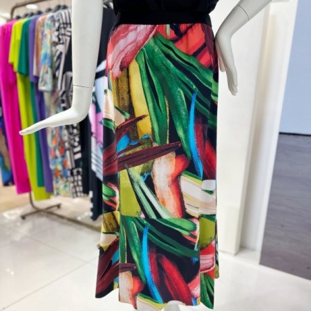 페인팅 롱 스커트