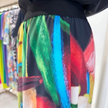 페인팅 롱 스커트