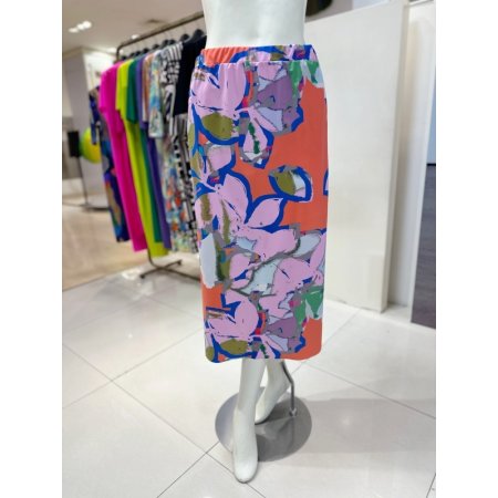 플라워 프린팅 밴딩 스커트