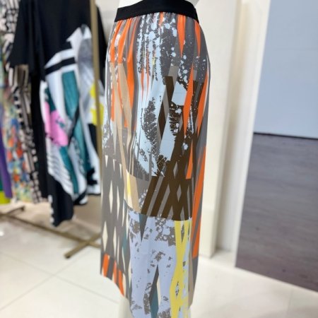 프린팅 롱 스커트