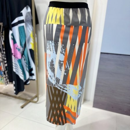 프린팅 롱 스커트