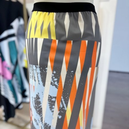 프린팅 롱 스커트