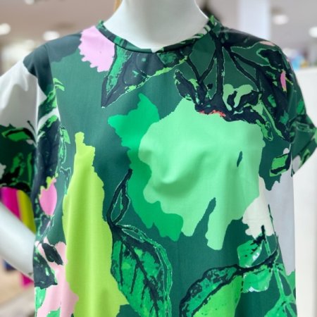 라운드 프린팅 셋업 블라우스