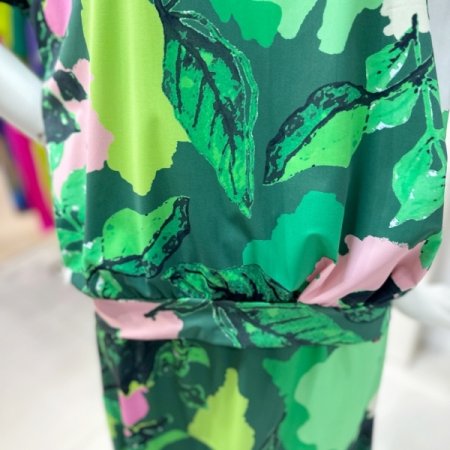 라운드 프린팅 셋업 블라우스