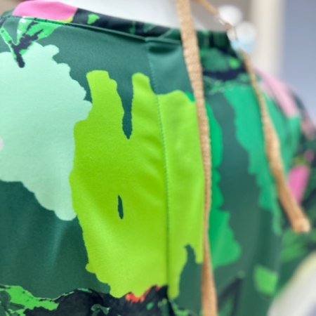 라운드 프린팅 셋업 블라우스