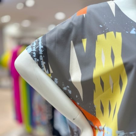 프린팅 브이넥 원피스