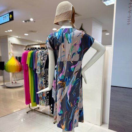 페인팅 반팔 원피스