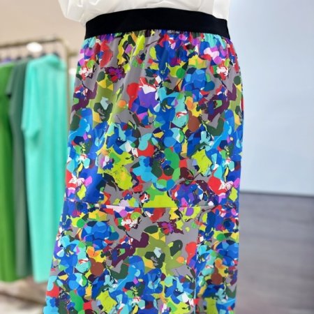 프린팅 밴딩 스커트