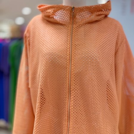 메쉬 후드 집업 점퍼