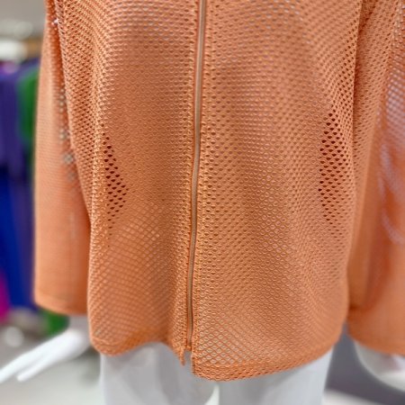 메쉬 후드 집업 점퍼