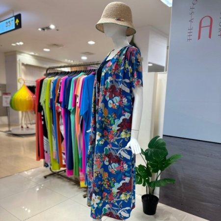 랩 디자인 비치 가운 드레스