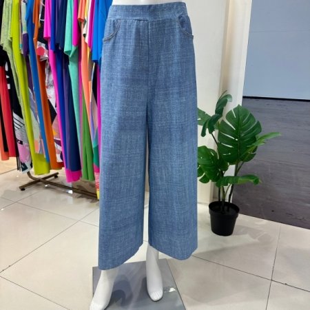 와이드 밴딩 데님팬츠