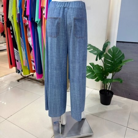 와이드 밴딩 데님팬츠