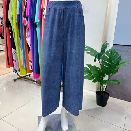 와이드 밴딩 데님팬츠