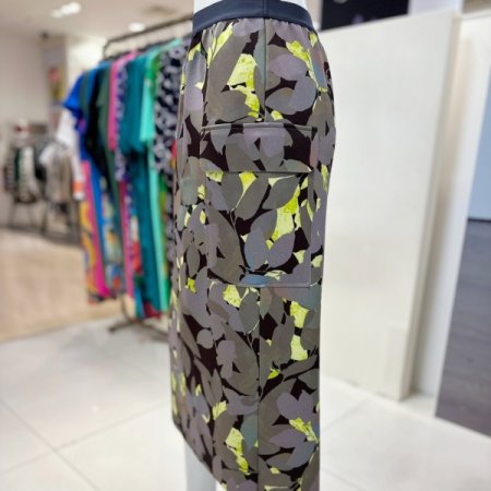 프린팅 H 라인 스커트