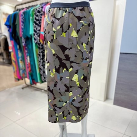 프린팅 H 라인 스커트