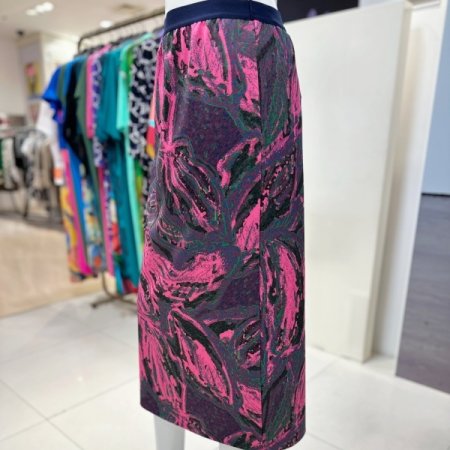 프린팅 H라인 스커트