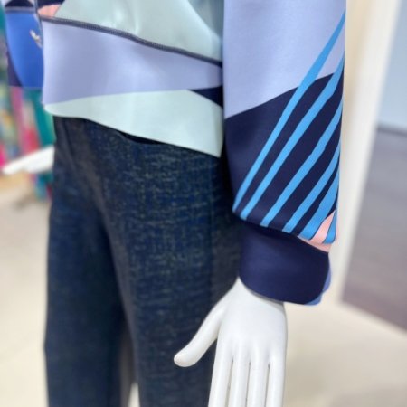 프린팅 라운드넥 가디건